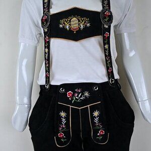 Women Black Lederhosen Oktoberfest Costumes German Outfit for Women NEW